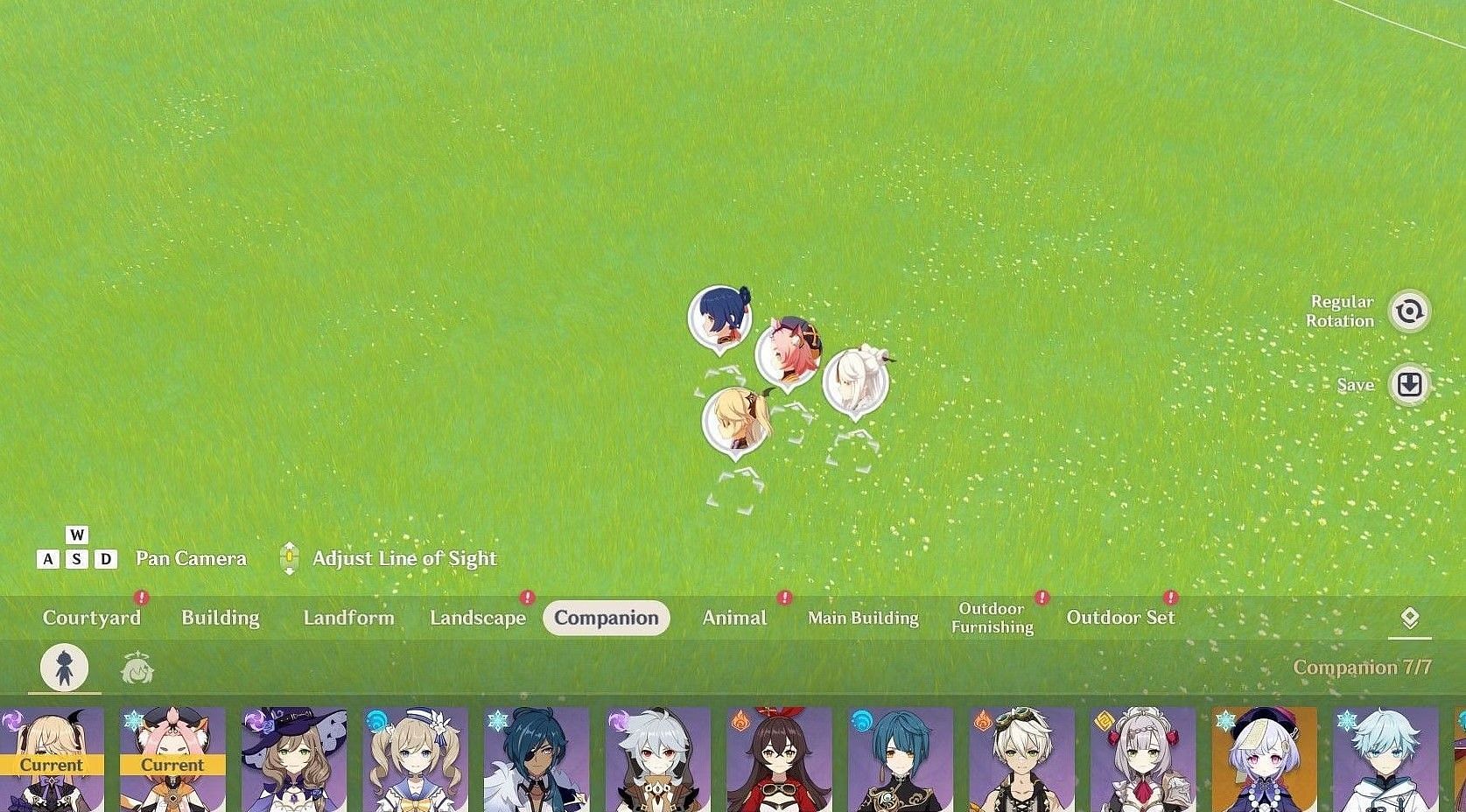 Adding companions in Serenitea Pot (Image via HoYoverse)