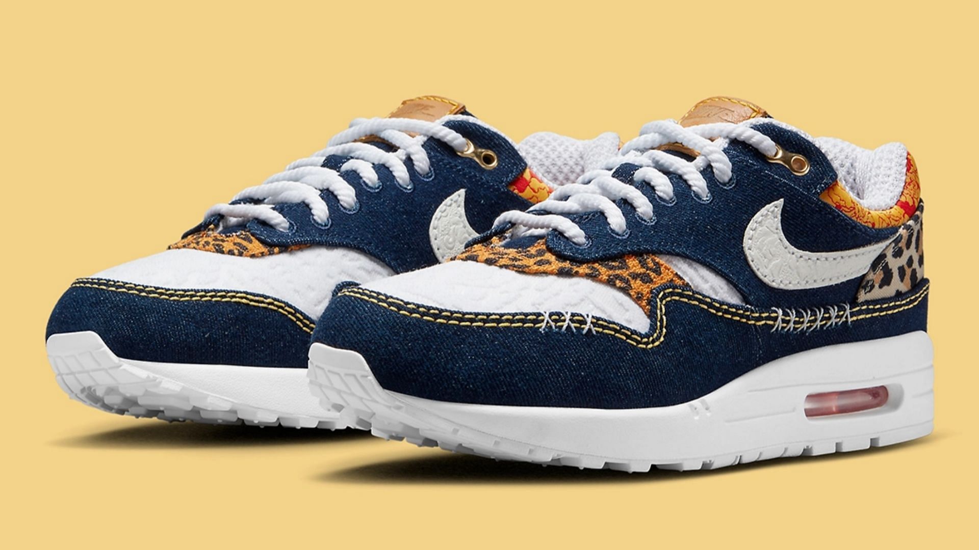 Nike Air Max 1 &quot;Denim Leopard&quot; sneakers (Image via Nike)