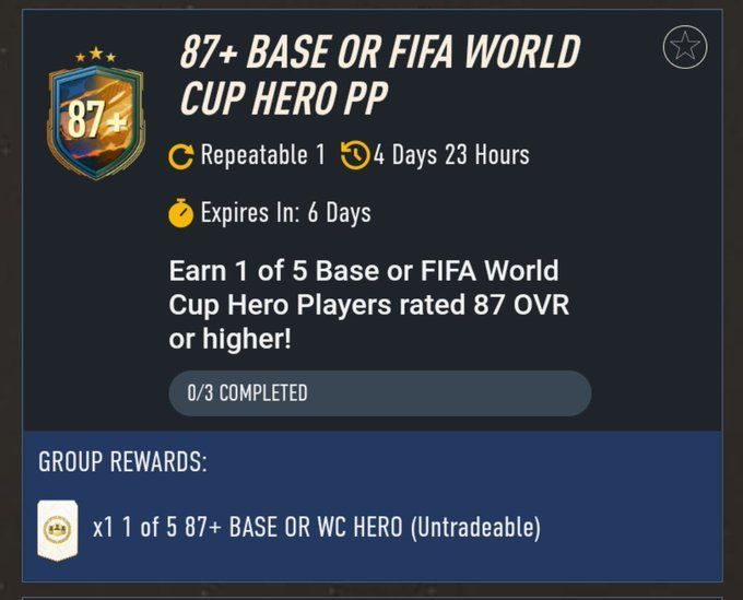 FIFA World Cup or Fantasy Hero Player Pick SBC: FIFA 23 87+ FIFA World Cup  or Fantasy Hero Player Pick SBC: Complete list of all rewards