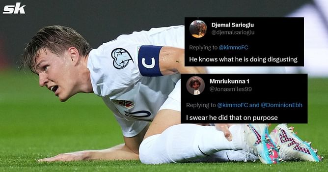 "Arsenal should press charges" - Fans furious with Manchester City star Rodri's challenge on Martin Odegaard in Spain's 3-0 win over Norway