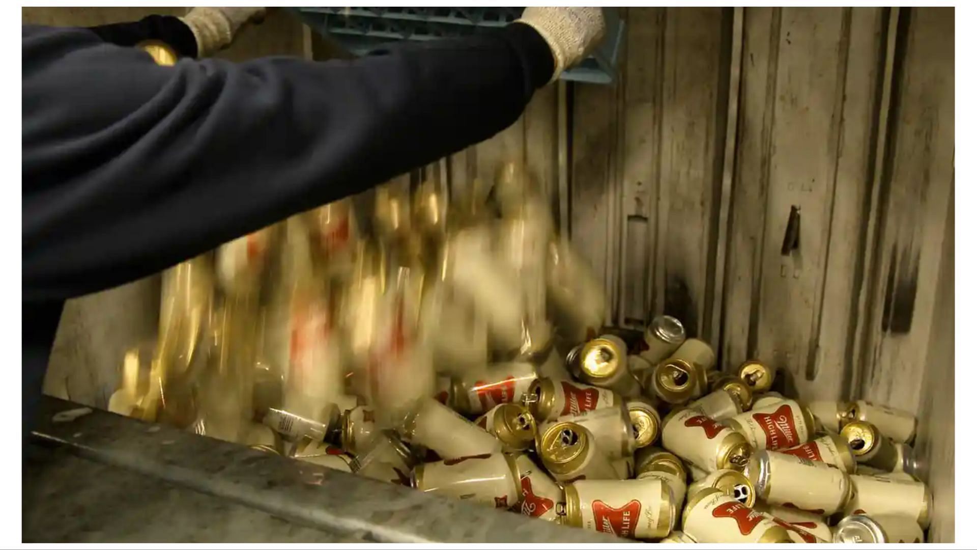 Belgium dumps more than 2,000 cans of Miller High Lite based on slogan (Image via Twitter/MorningBrew)