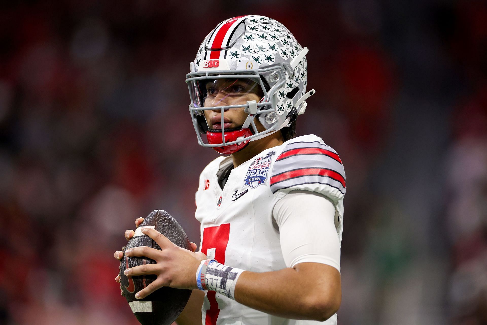 C.J. Stroud during Chick-fil-A Peach Bowl - Ohio State v Georgia