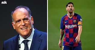 "Barca can still make moves" - La Liga president Javier Tebas hails Lionel Messi as 'best player in the world', hopes Barcelona re-signs him