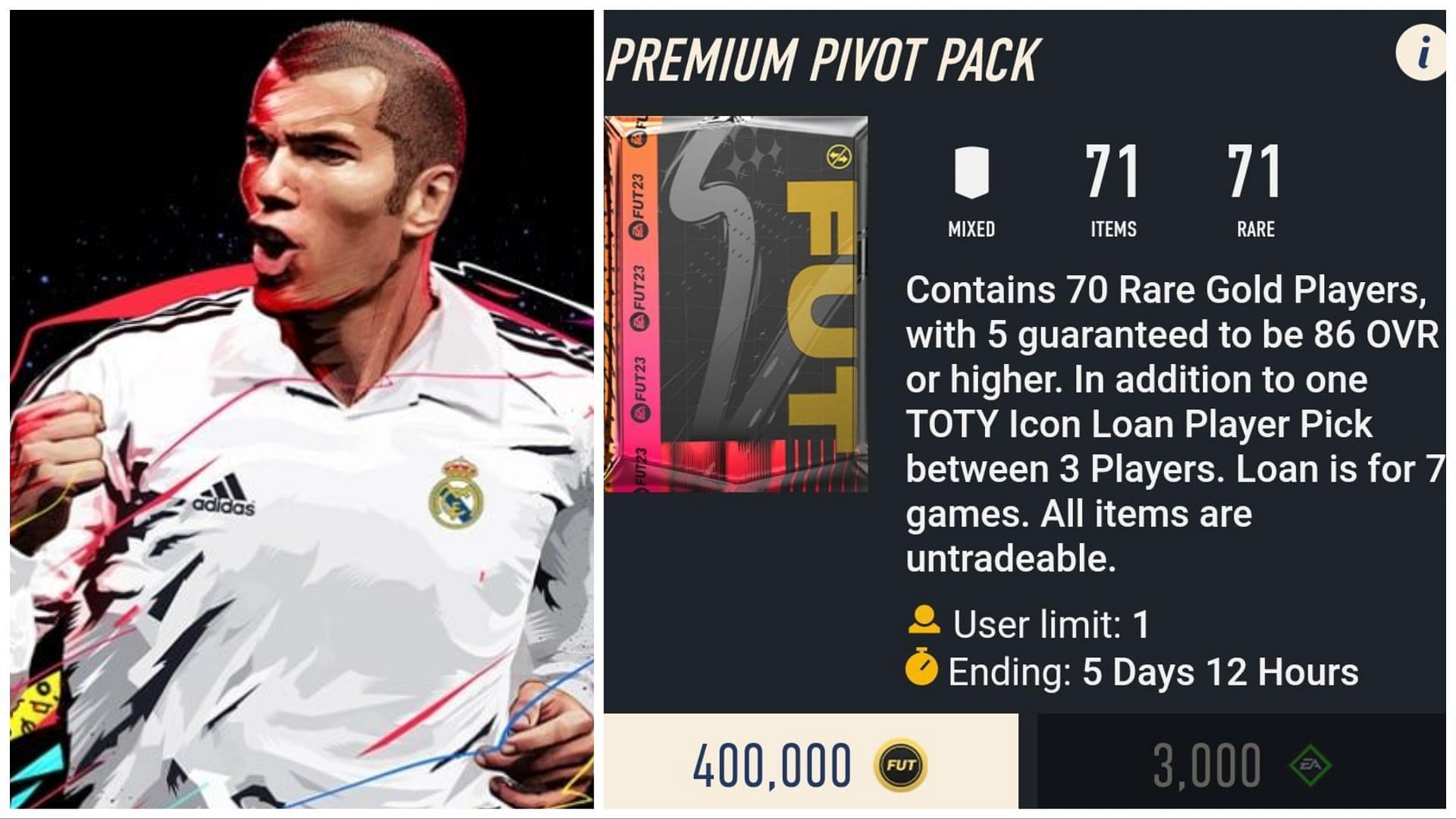 The latest FUT Store pack is live in FIFA 23 (Images via EA Sports)
