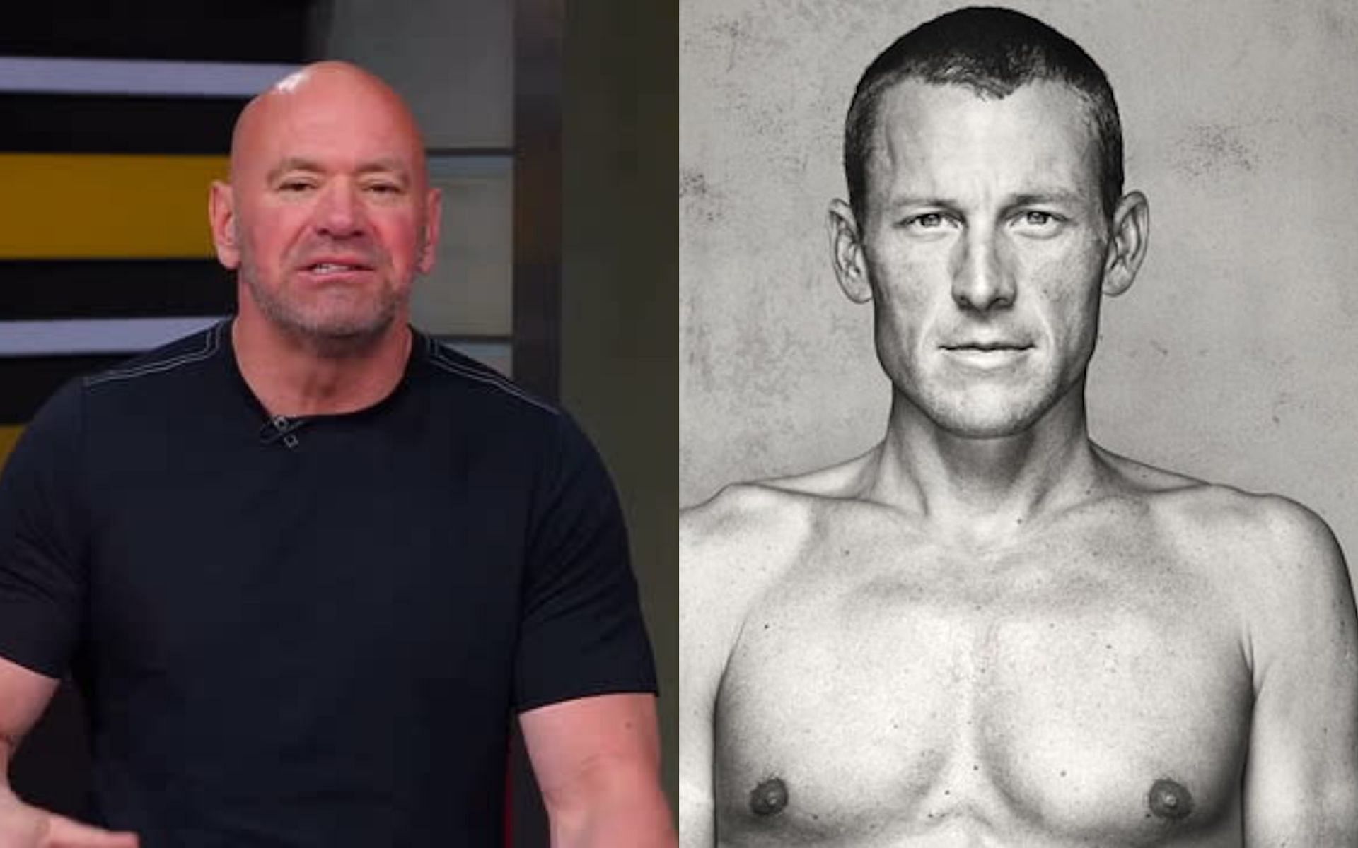 Dana White, Lance Armstrong (Image Courtesy - Yahoo! News, The Texas Monthly)