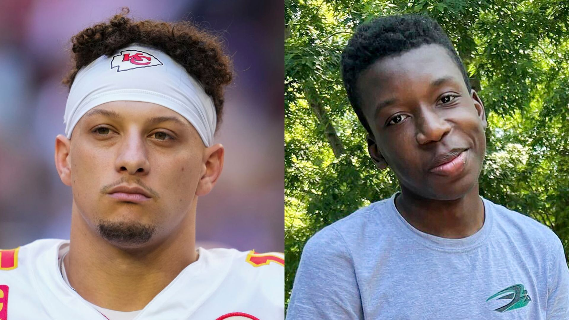 Pat Mahomes Headshot and Action Shot