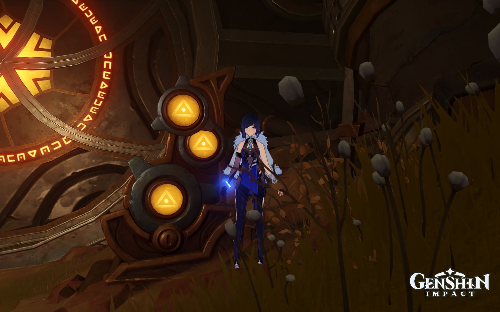 You need to interact with this Rune Mechanism (Image via HoYoverse)