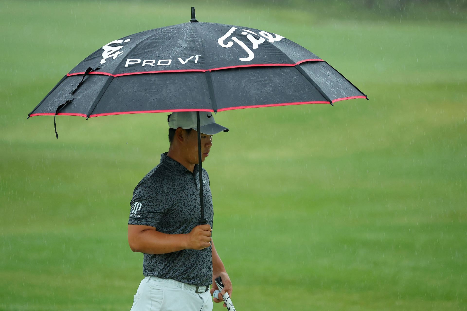 Tom Kim during RBC Heritage round one