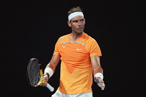 Rafael Nadal in action at the Australian Open 2023