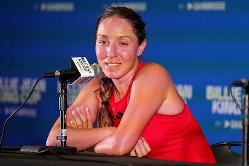 Jessica Pegula at the 2023 Billie Jean King Cup.