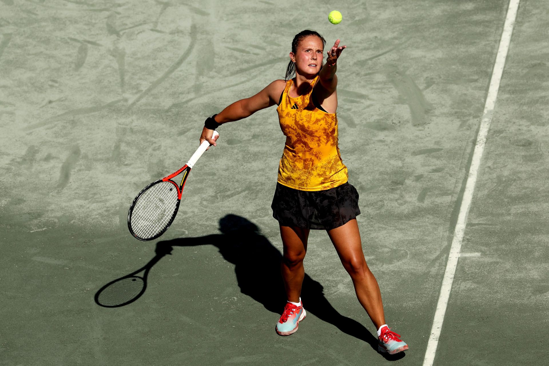 Daria Kasatkina pictured at the 2022 Credit One Charleston Open - Day 7.