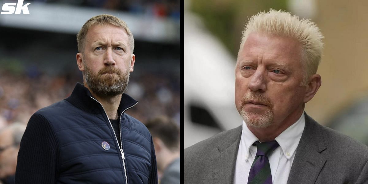 Graham Potter (L) and Boris Becker (R)