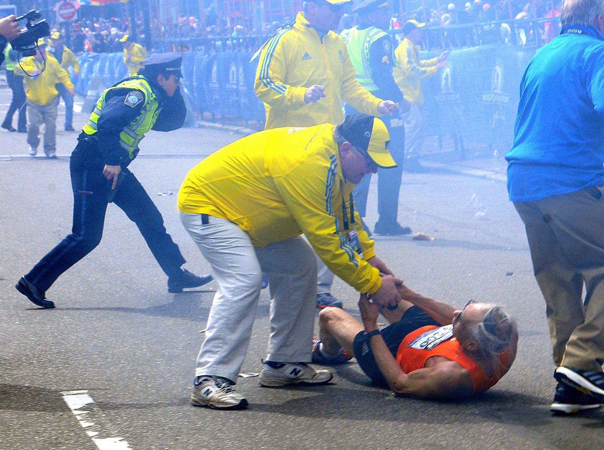 Boston Marathon bombing took place on April 15, 2013 (Image via. Twitter/@kmcgaghMWphoto) 