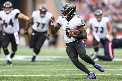 Lamar Jackson Baltimore Ravens v New England Patriots