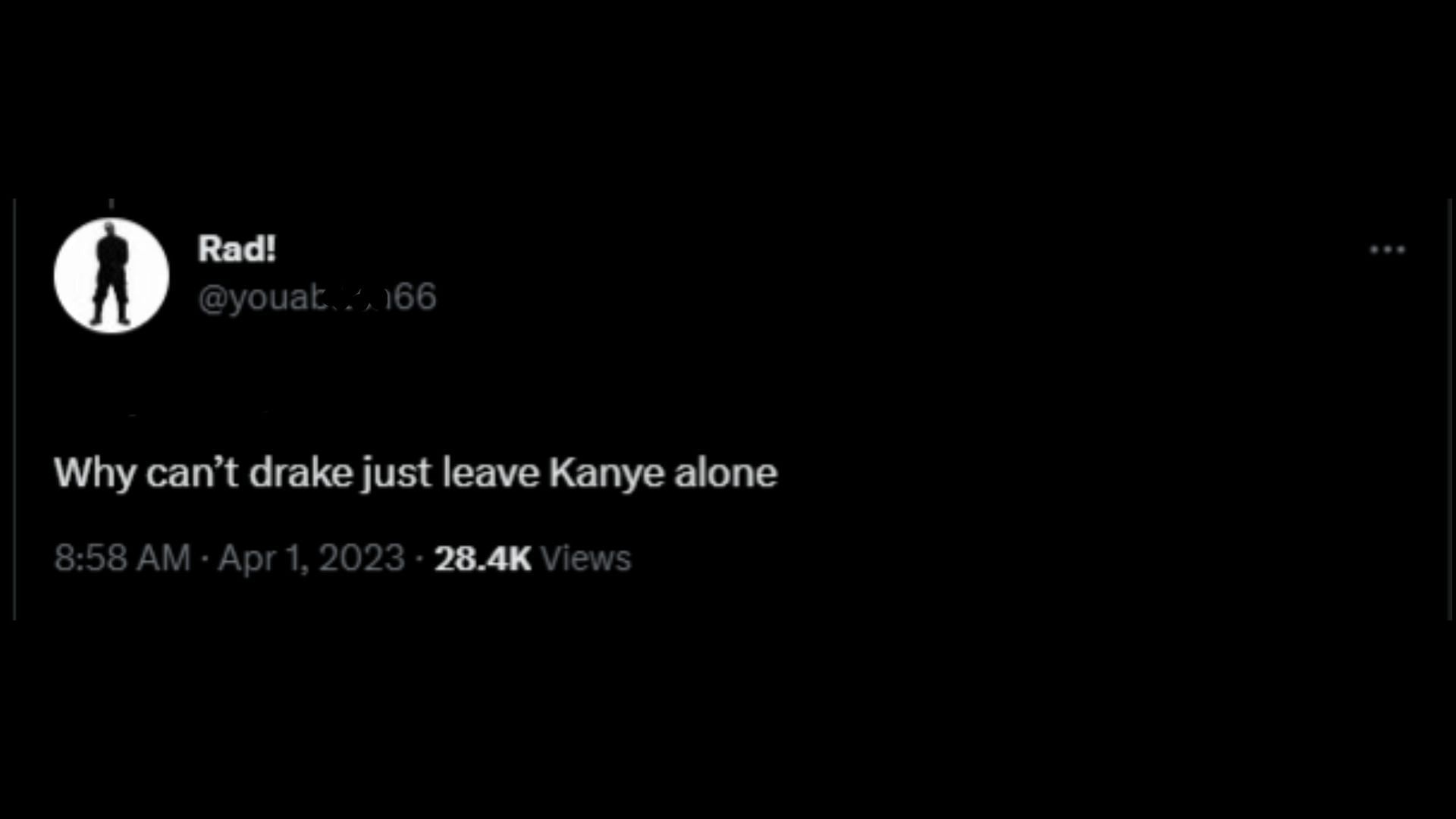 Screenshot of a Twitter user remarking on Drake&#039;s new song. (Comment via a post from @STRAPPEDUS/Twitter)