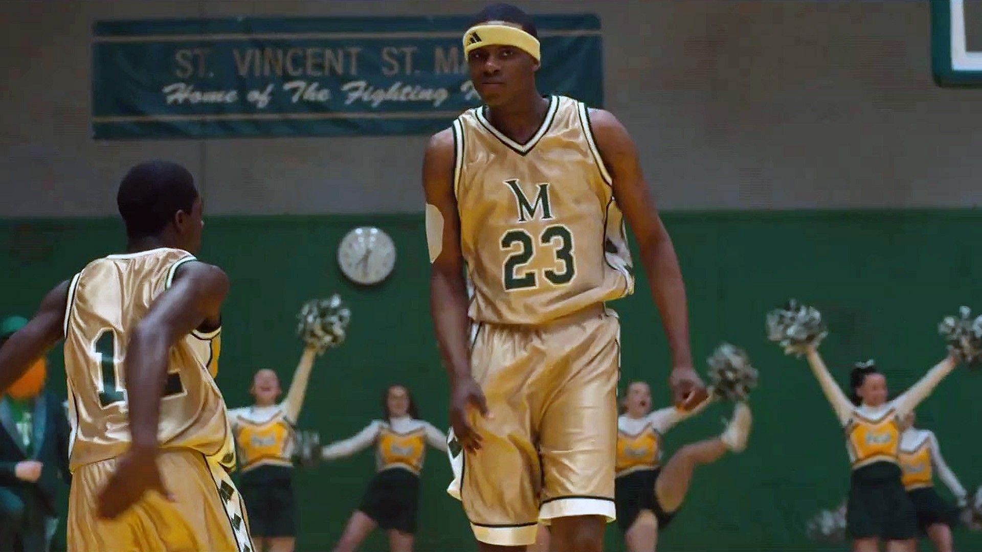 Marquis &quot;Mookie&quot; Cook as a young LeBron James in the upcoming biopic &quot;Shooting Stars&quot;