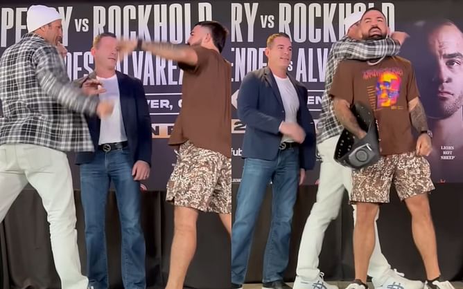 WATCH: Luke Rockhold puts a playful RNC on Mike Perry at animated BKFC face-off