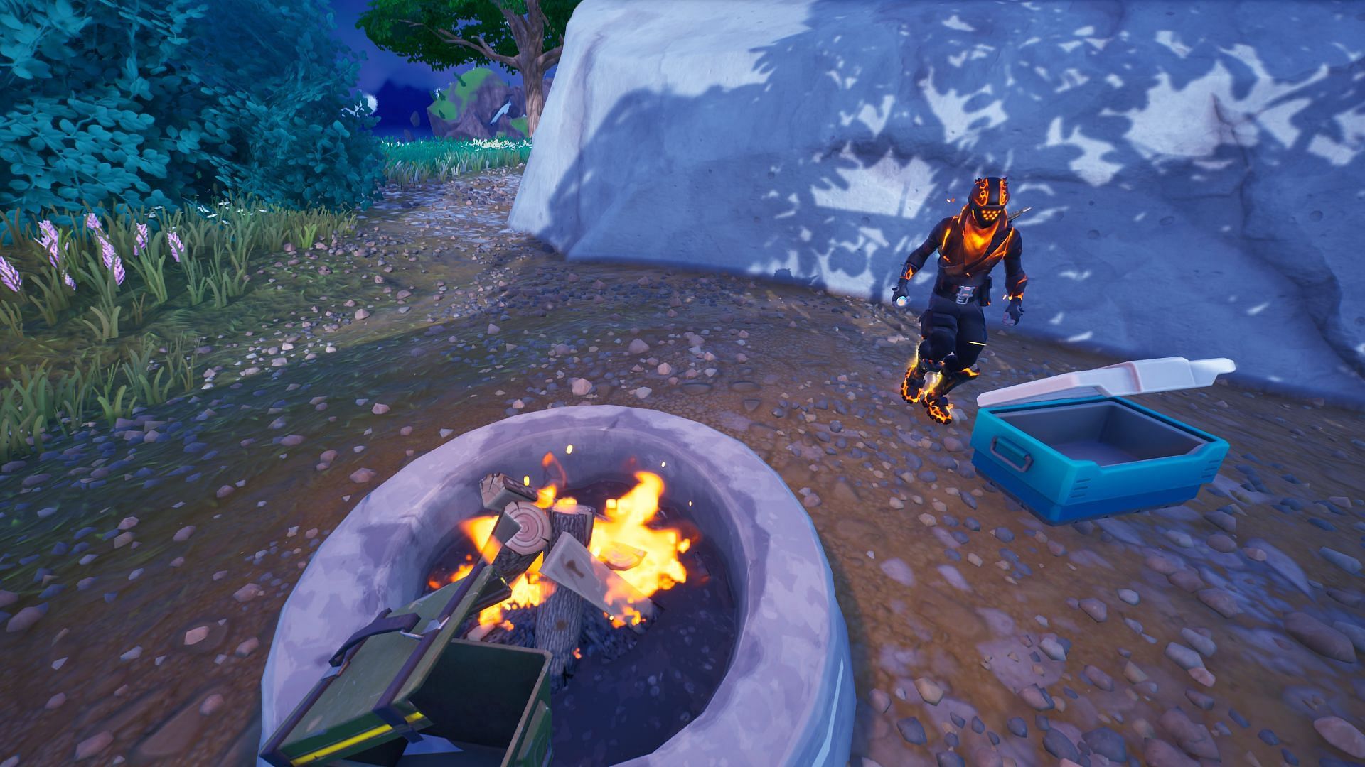 Once the Campfire is lit, take care not to extinguish it (Image via Epic Games/Fortnite)