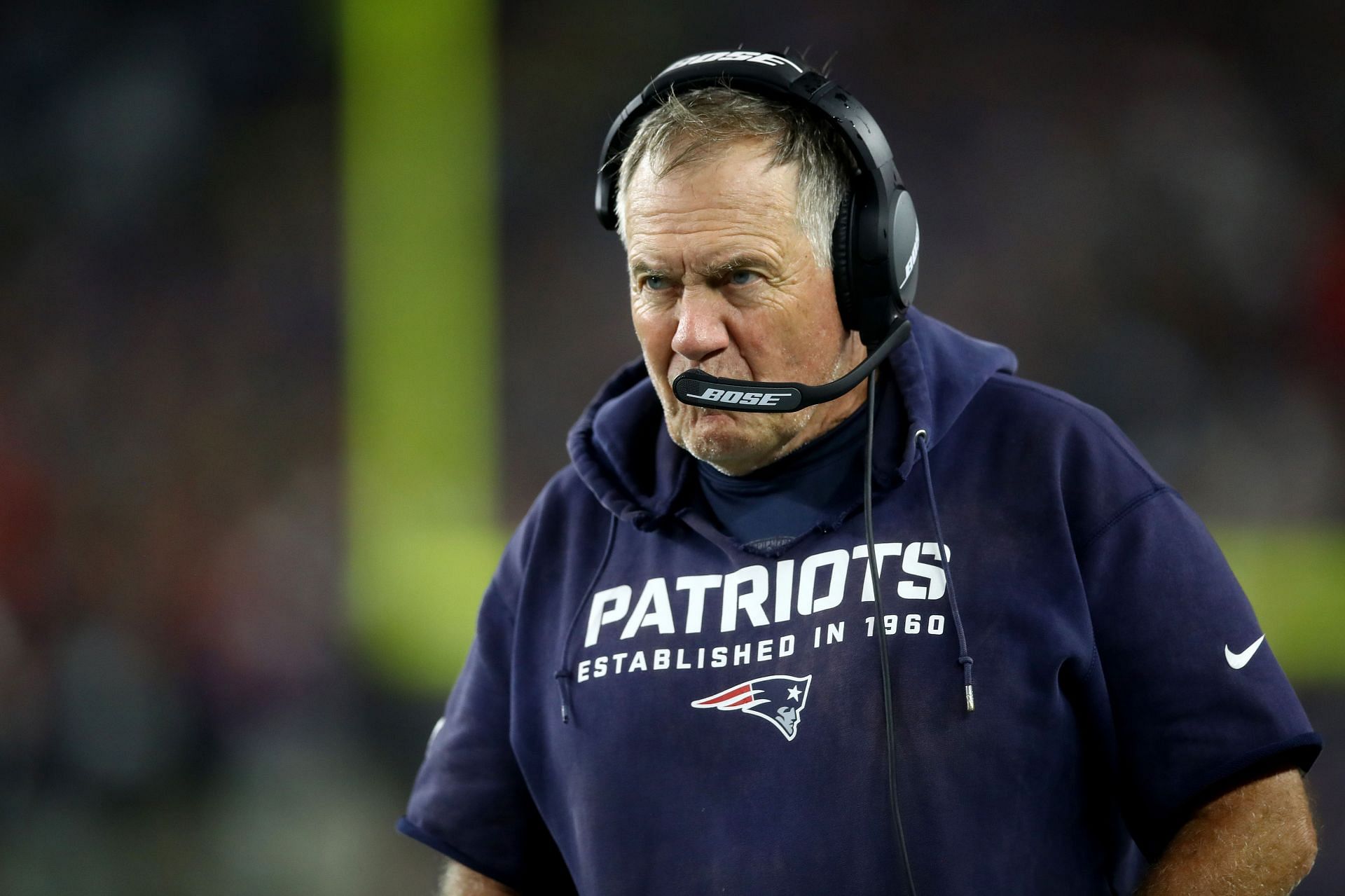 Bill Belichick at Tampa Bay Buccaneers v New England Patriots