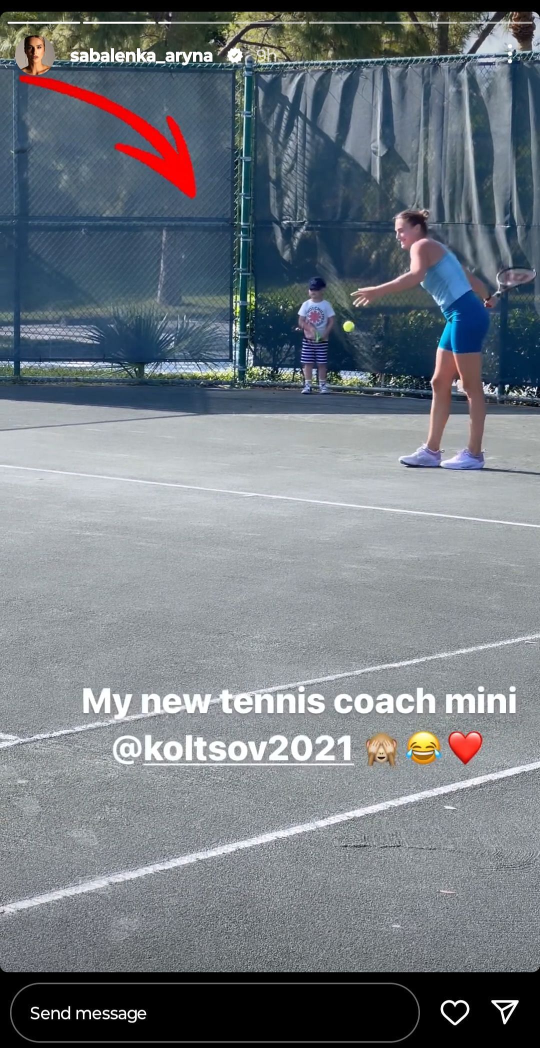 Sabalenka on Instagram