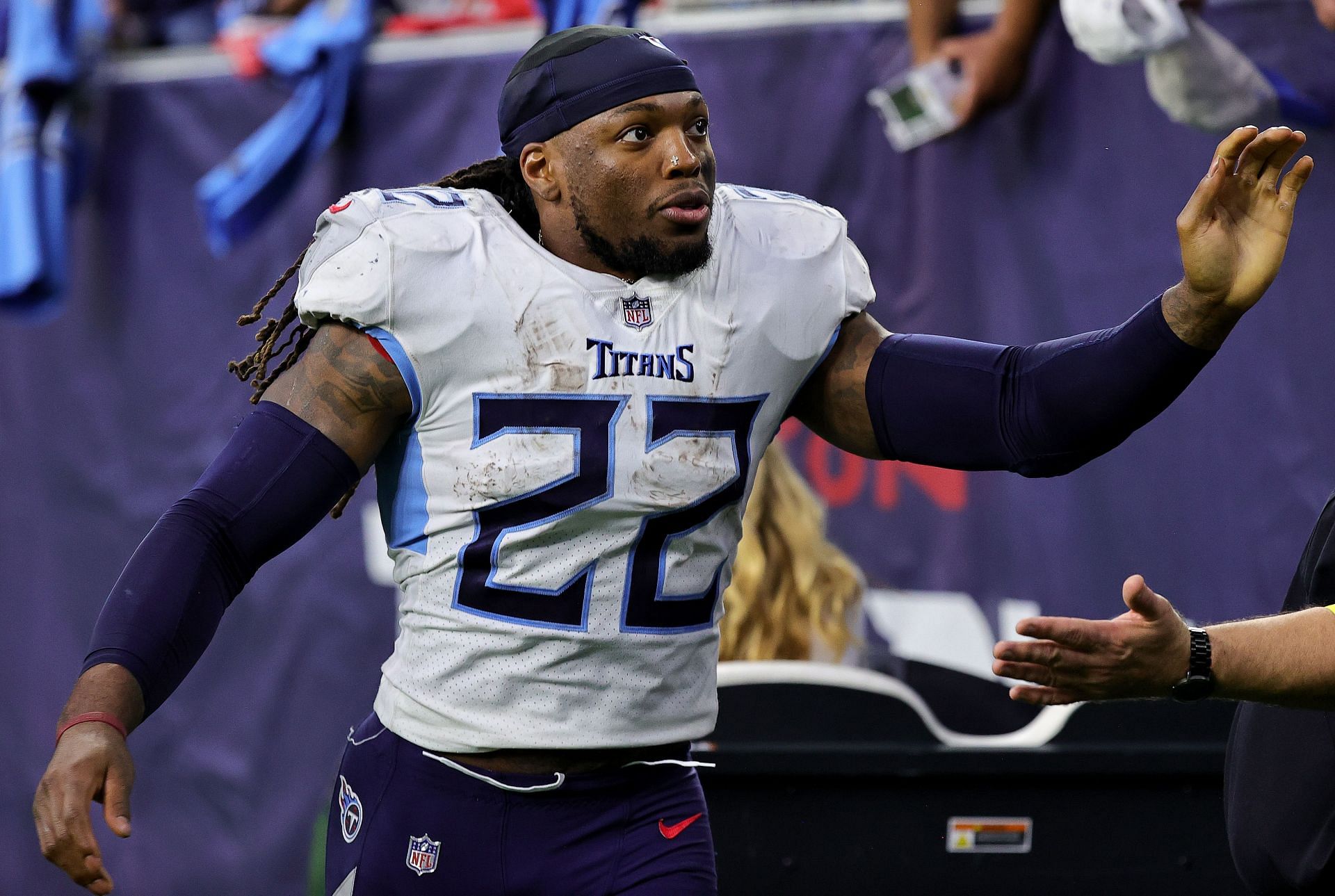 Derrick Henry during Tennessee Titans v Houston Texans