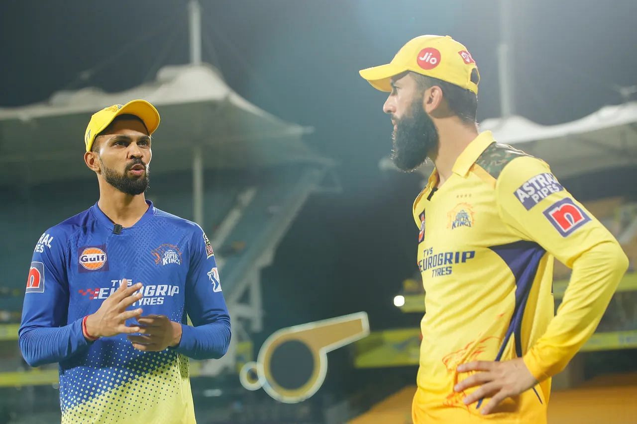 Moeen Ali [right] endured a miserable outing against the Rajasthan Royals