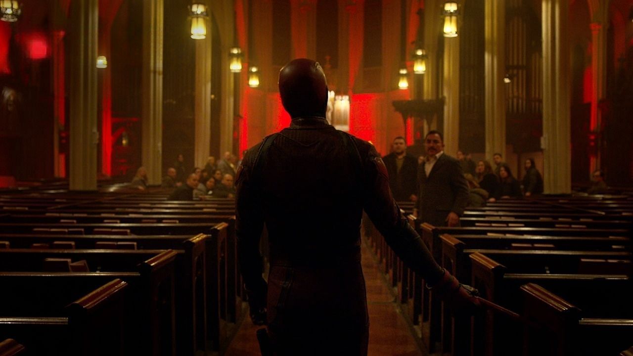 Church fight scene (Image via Netflix)