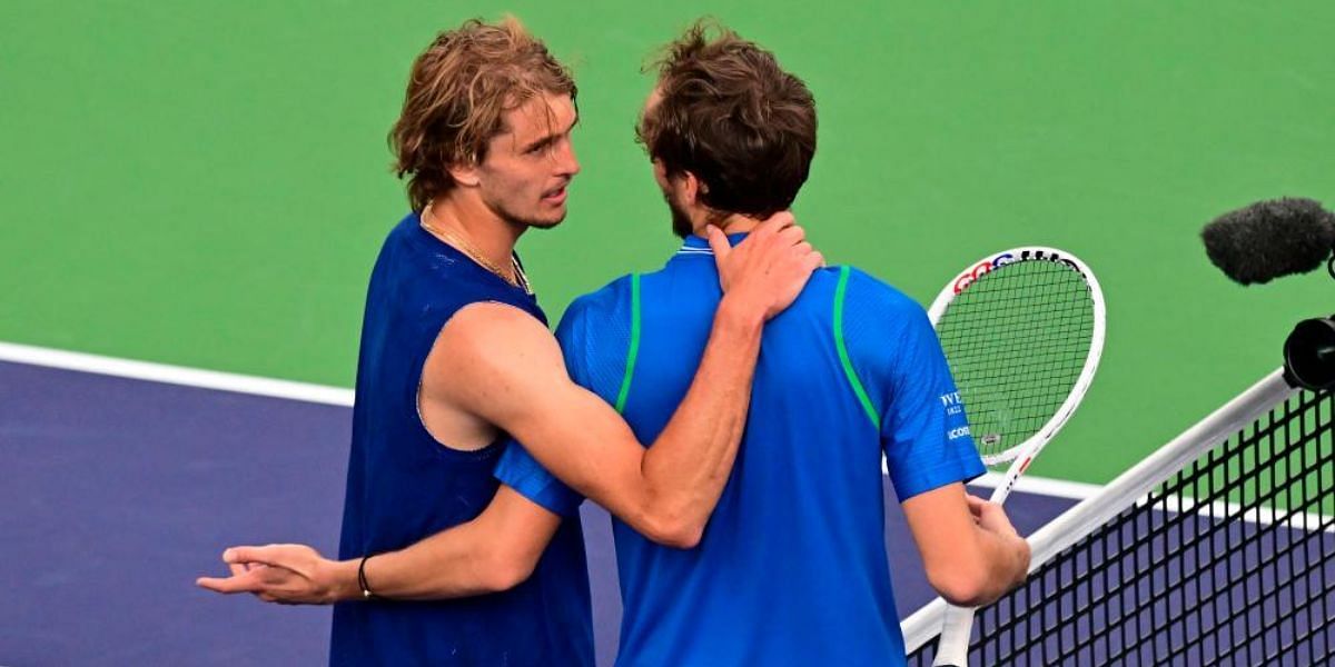 Alexander Zverev and Daniil Medvedev pictured together.