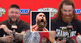 [WATCH] "I'm sorry" - Sami Zayn accidentally does the perfect Braun Strowman impression; Kevin Owens couldn't control his laughter