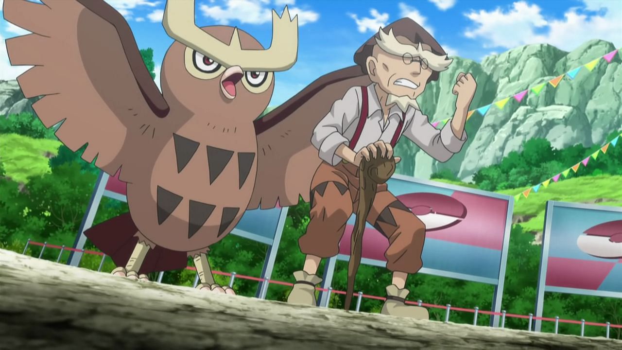 Noctowl as it appears in the anime (Image via The Pokemon Company)