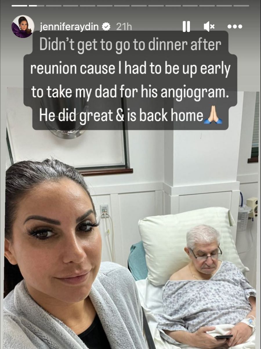 Jennifer Aydin shares snippets of her father&#039;s recovery (Image via Instagram/@jenniferaydin)