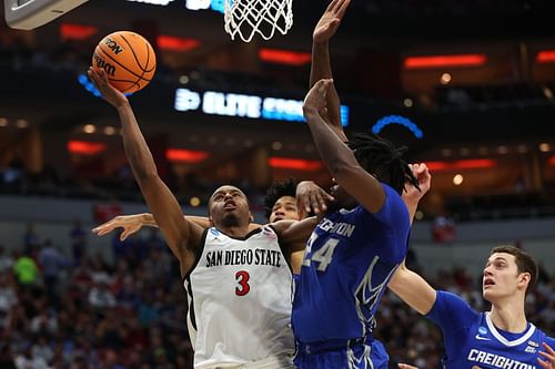 Micah Parrish has helped the Aztecs have a deep run in the 2023 NCAA Tournament (Image via Getty Images)