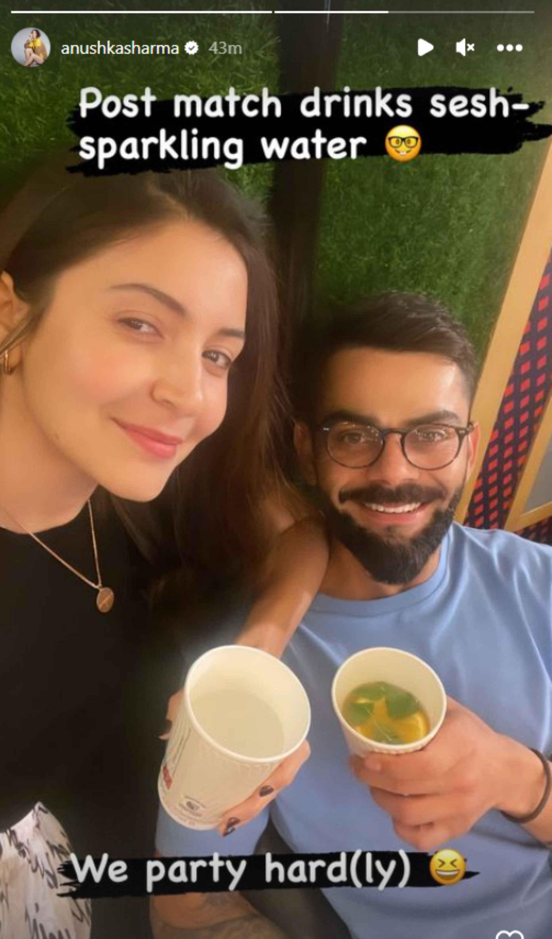 Anushka Sharma&#039;s Instagram story after RCB won against DC.