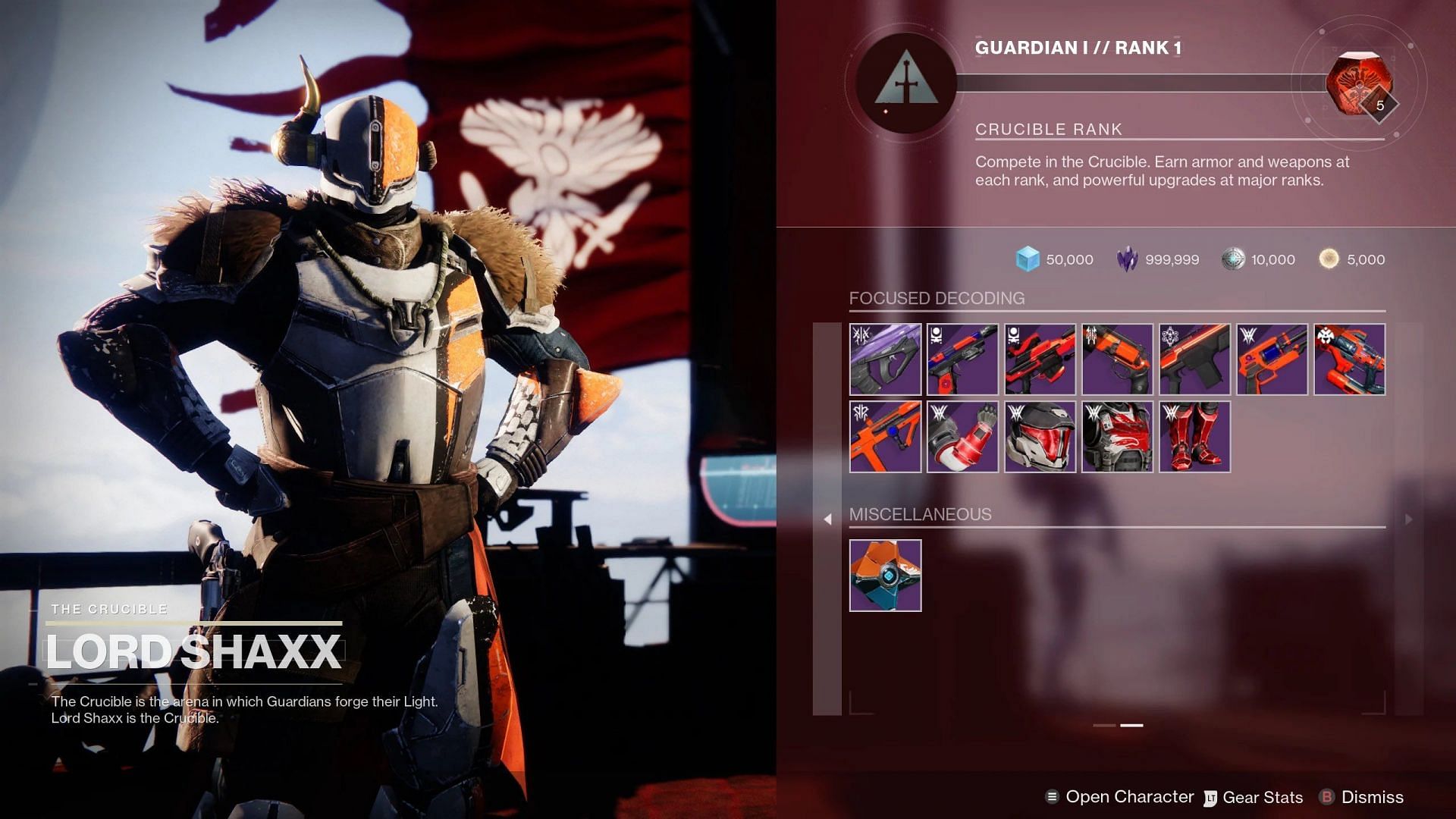 Shaxx focus engram page (Image via Destiny 2)