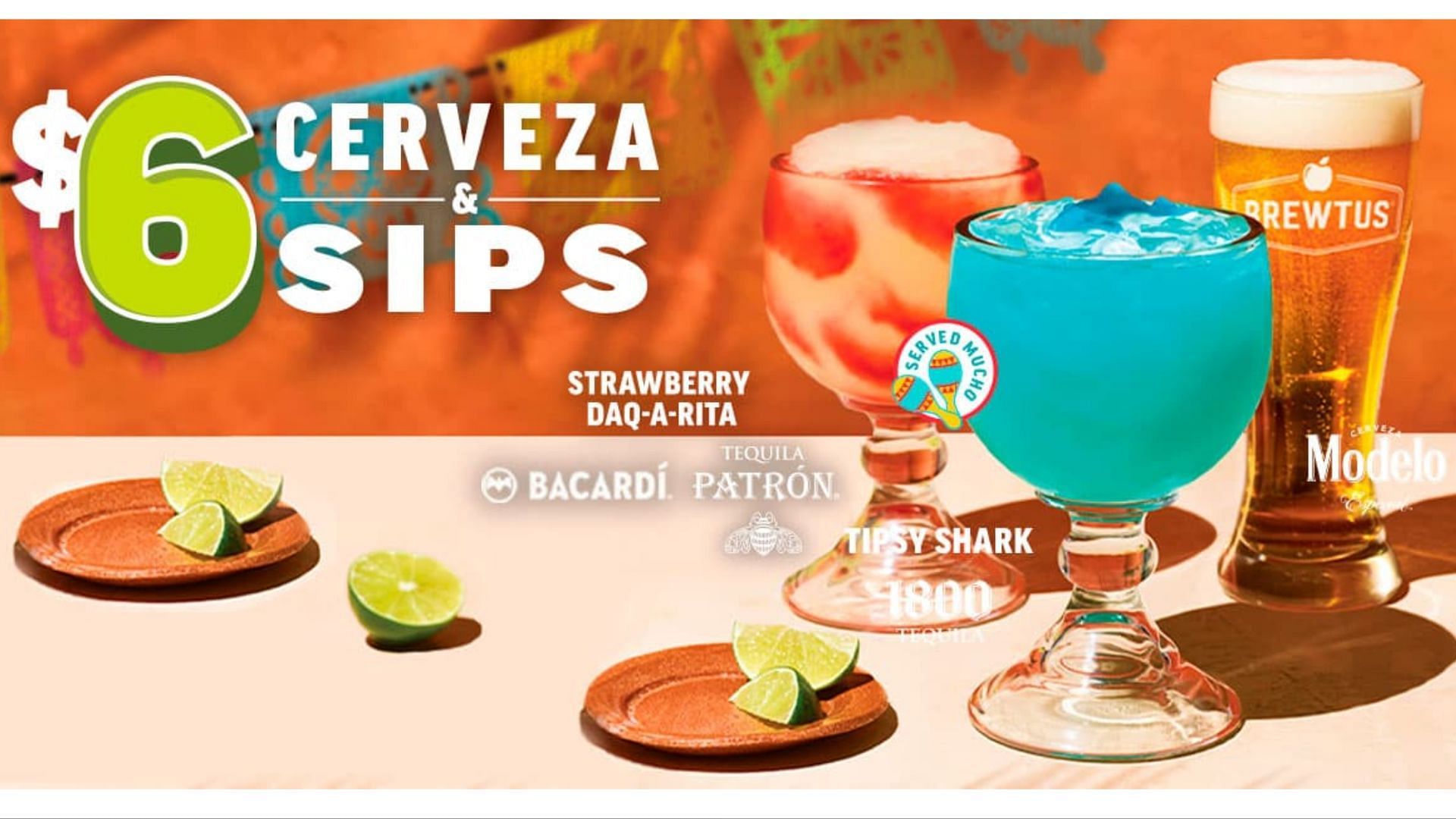 The $6 Creveza &amp; Sips line-up hits participating locations starting April 3 (Image via Applebee&rsquo;s)