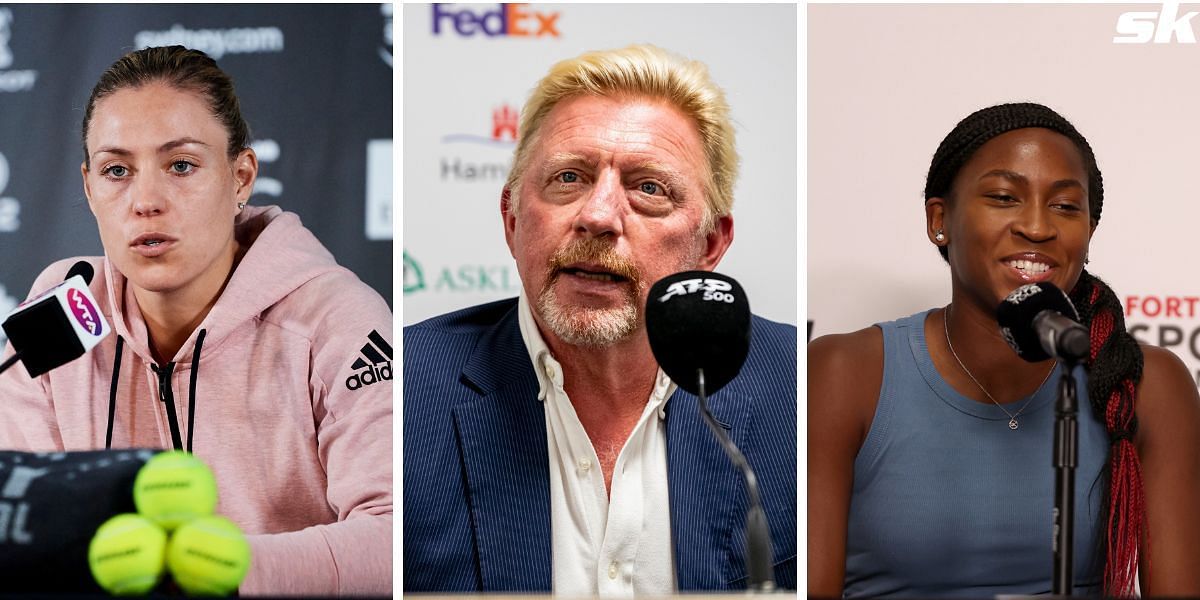 Boris Becker, Angelique Kerber, and Coco Gauff