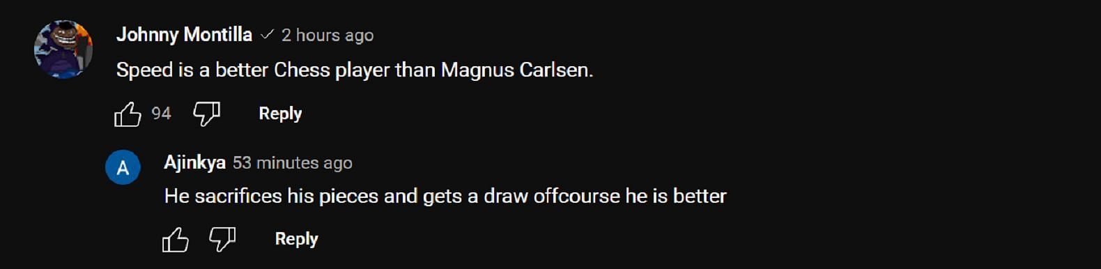 Fans compare Darren with Magnus Carlsen (Image via Speedy Boykins YouTube)