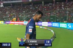 [Watch] LSG skipper KL Rahul falls cheaply again in a big run chase