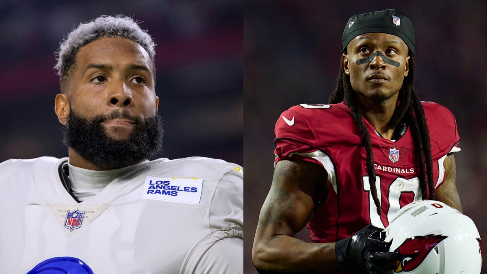 DeAndre Hopkins (right) is now being linked with a move to the Jets following failed OBJ bid 