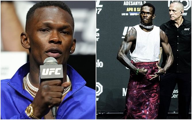 Israel Adesanya's former rival cringes on 'The Last Stylebender's unique outfit at UFC 287 press conference