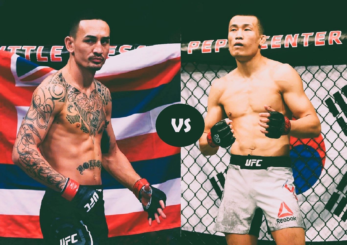 Max Holloway vs. &#039;The Korean Zombie&#039; {Images via Getty Images]