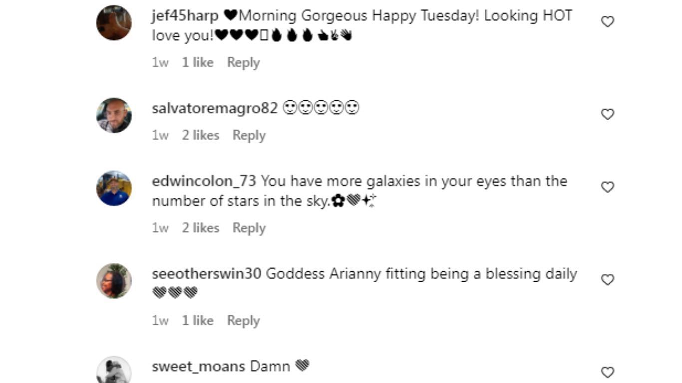 Fan comments on Arianny Celeste&#039;s Instagram post
