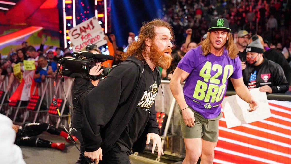 Sami Zayn and Matt Riddle were late to show up on RAW