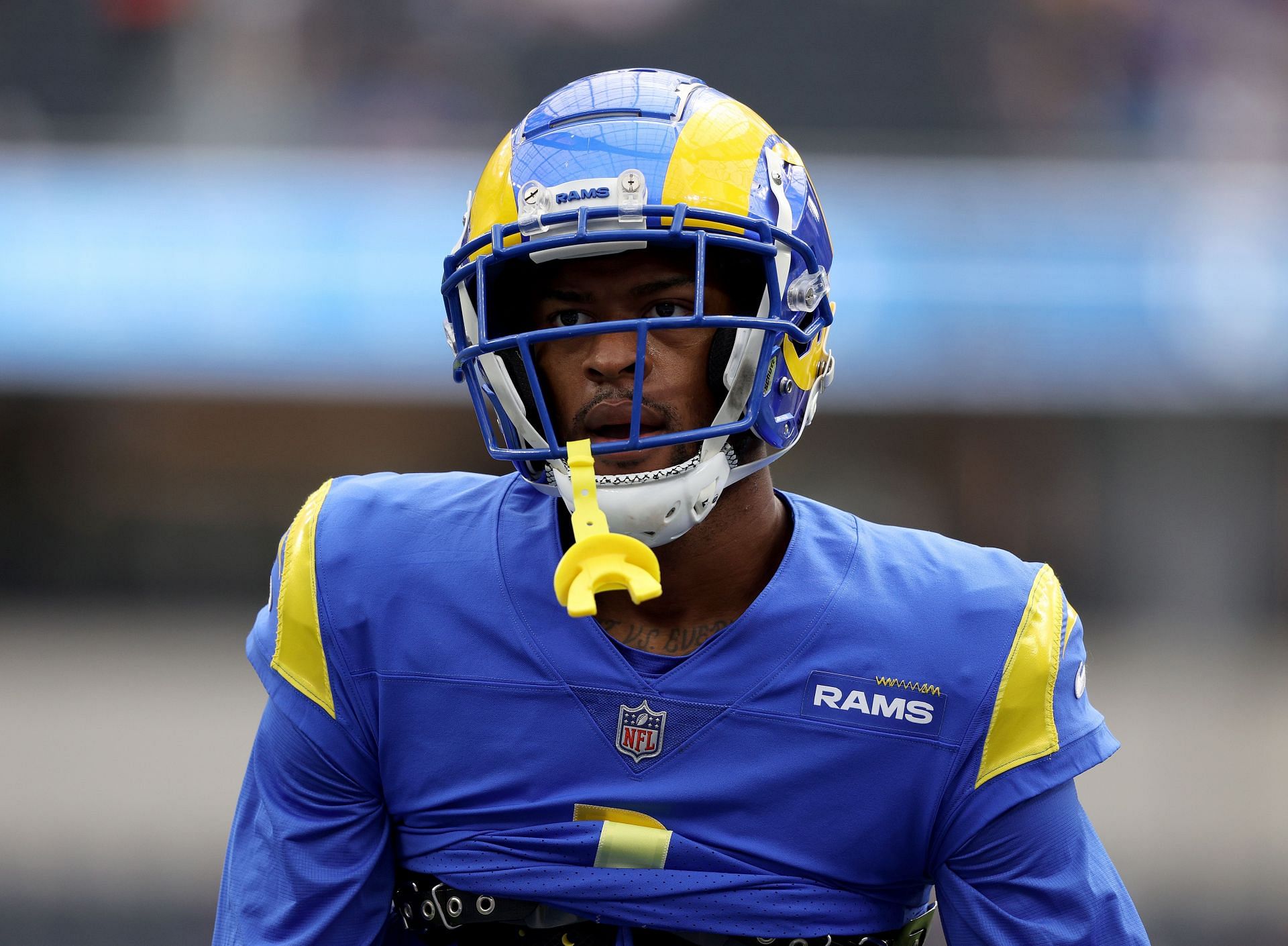 Allen Robinson II of the Los Angeles Rams during warm-up