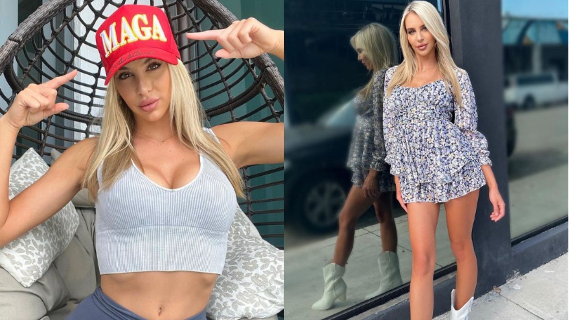 Instagram model Bri Teresi stirs reaction online after shooting at Bud Light cans. (Image via Instagram/@briteresi)