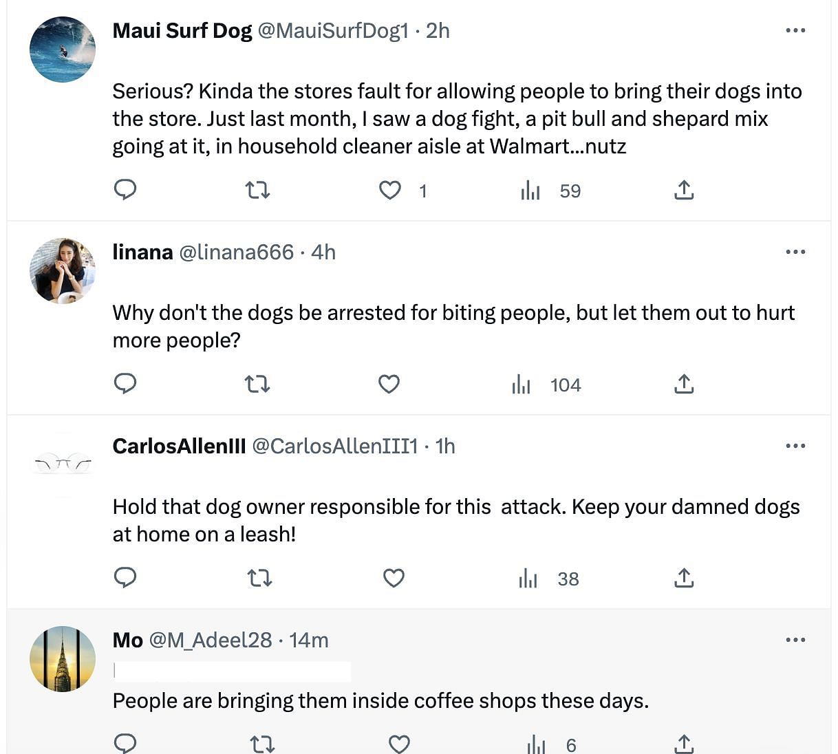 Social media users are infuriated after a dog bites a customer and the pet owner flees away from the scene. (Image via Twitter)