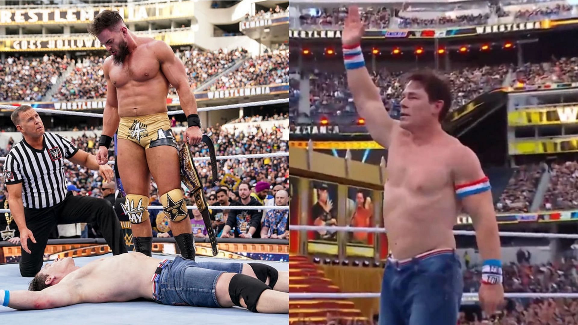 Austin Theory has defeated John Cena