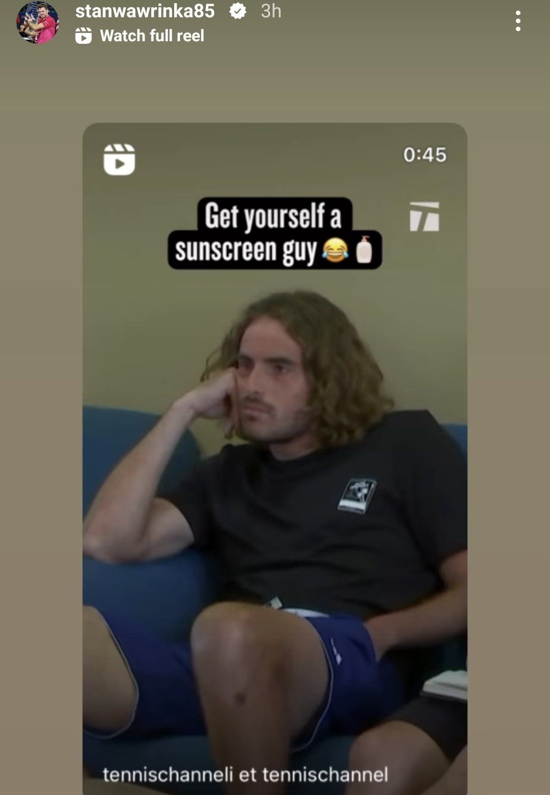 Wawrinka shared Tsitsipas&#039; video