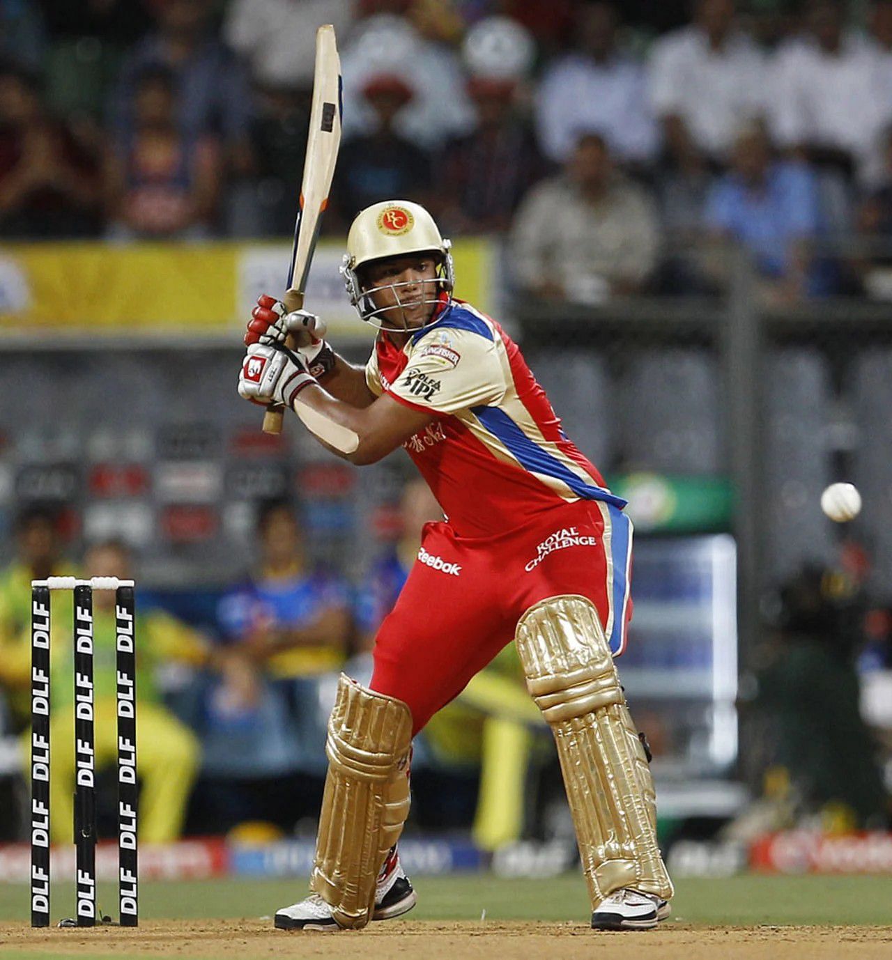 Mayank Agarwal in action for RCB against CSK [IPLT20]