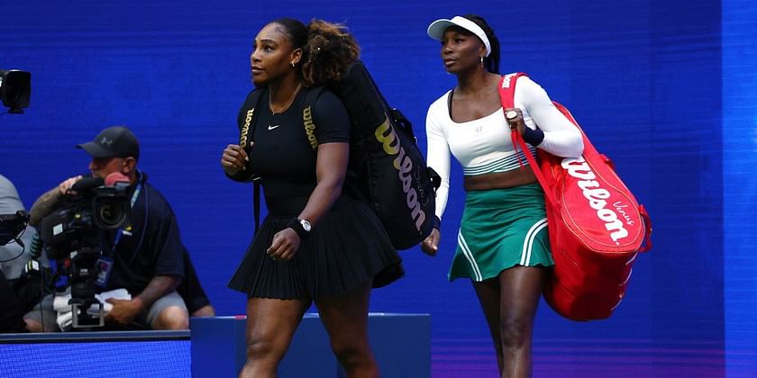 Serena Williams and Venus Williams pictured at the US Open 2022